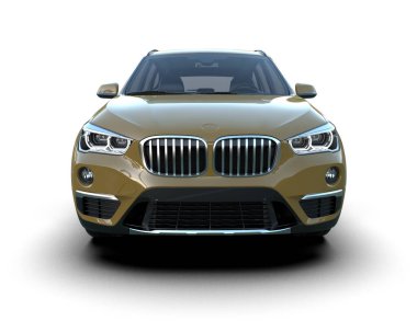Beyaz arkaplanda bmw araba
