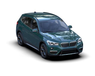 araba beyaz arkaplanda izole edildi.