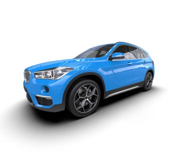 mavi spor araba - ön manzara