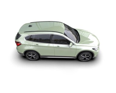 beyaz küçük modern SUV araba