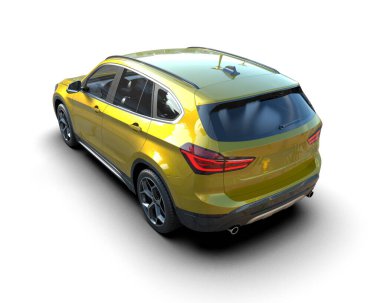 3 boyutlu bir çizim - daha az genel bir konsept araba beyaz üzerinde izole.