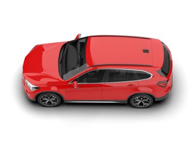 beyaz arka planda modern elektrikli araba