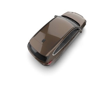 Beyaz arkaplanda 3 boyutlu araba çizimi