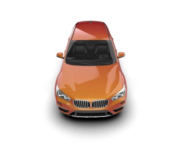 turuncu modern spor araba - 3D görüntüleme