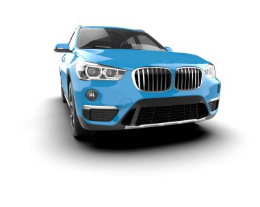 Beyaz arka planda bir araba. yüksek kaliteli resimleme