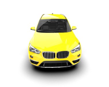 gerçekçi sarı spor araba