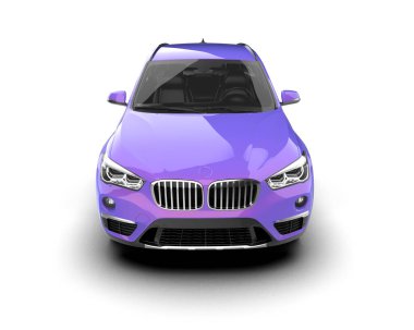 modern araba beyaz arka planda izole edilmiş, gölgesi var.