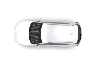 modern beyaz SUV arabası beyaz arkaplanda izole edildi