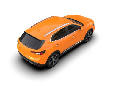 beyaz arka planda modern elektrikli araba