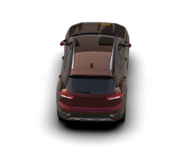 Siyah araba beyaz arkaplanda izole edildi