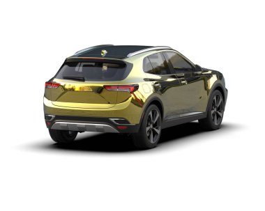 modern lüks SUv arka planda izole edildi. -