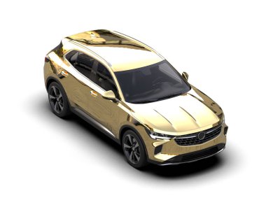 Beyaz arkaplandaki araba.