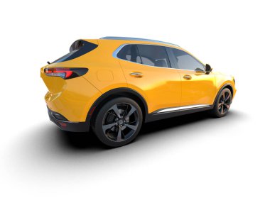 Sarı spor araba - yan görünüm