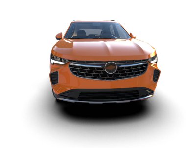 Beyaz arka planda izole edilmiş lüks araba 3 boyutlu görüntüleme