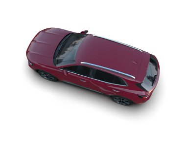 Araba beyaz arka planda izole edilmiş. 3d oluşturma.