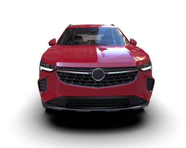 modern araba beyaz arka planda izole edilmiş