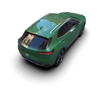 modern yeşil elektrikli araba