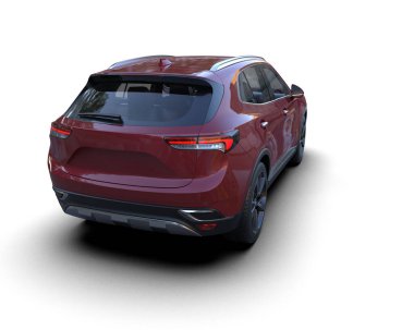 Modern bir arabanın 3 boyutlu çizimi.