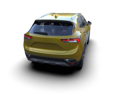 Araba beyaz zemin üzerine