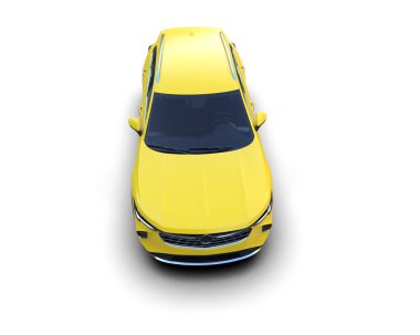 modern sarı şehir arabası - arka plan