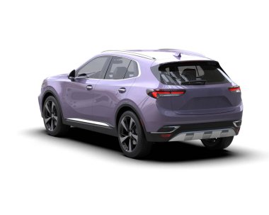 Modern spor arabanın beyaz üzerine üç boyutlu resmi