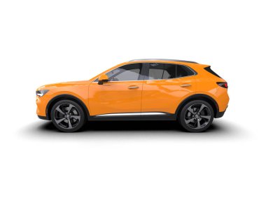 araba beyaz arkaplanda izole edildi