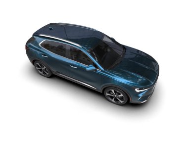 Beyaz arkaplanda siyah elektrikli araba.