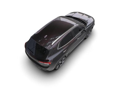 siyah modern lüks araba - 3 boyutlu