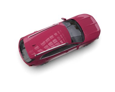 modern araba kırpma yolu ile beyaz arkaplanda izole