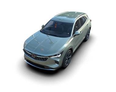 Stüdyoda izole edilmiş 3 boyutlu daha az genel bir konsept araba.