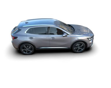 modern araba beyaz arka planda izole edilmiş.