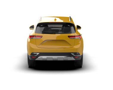 Modern araba beyazda izole edilmiş. 3D görüntüleme - illüstrasyon