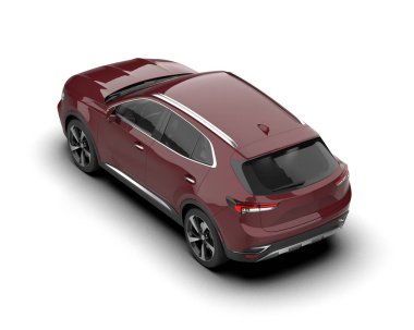 Modern jenerik bir arabanın 3 boyutlu tasarımı