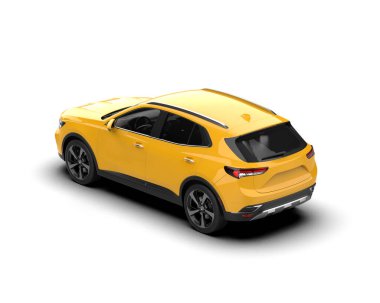 modern araba kırpma yolu ile beyaz arkaplanda izole