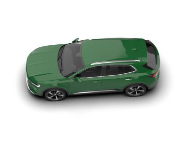 yeşil araba arka planda izole edildi