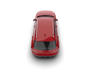 modern şehir arabası - ön görünüm - 3 boyutlu illüstrasyon