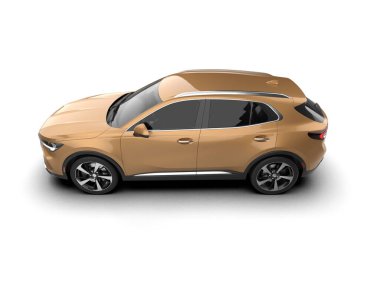 Beyaz arka planda bir araba. yüksek kaliteli 3d illüstrasyon