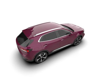 Modern lüks araba beyaz zemin üzerine