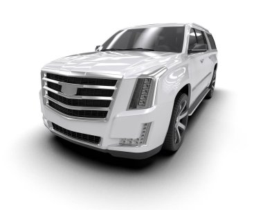 Beyaz arka planda beyaz lüks bir aile..