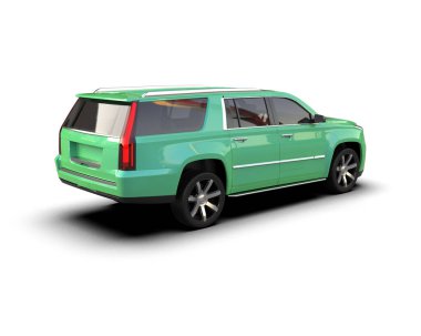 yeşil lüks iş arabası - 3 boyutlu