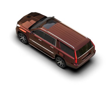 3 boyutlu lüks kırmızı bir araba.