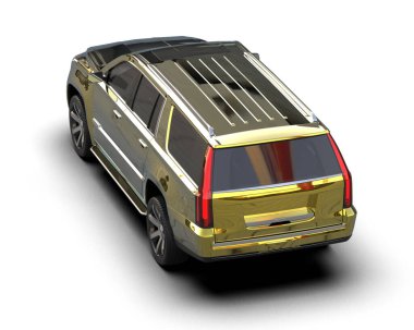 modern araba kırpma yolu ile beyaz üzerinde izole