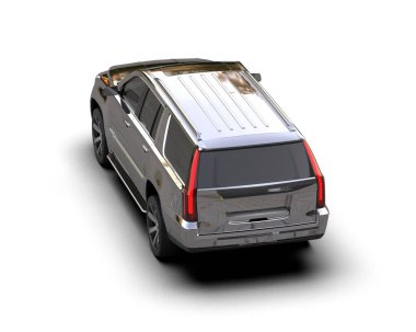 Araba beyaz arka planda izole edilmiş. 3d oluşturma