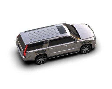 Stüdyo ortamında markalı bir SUV 'un 3 boyutlu görüntüsü.