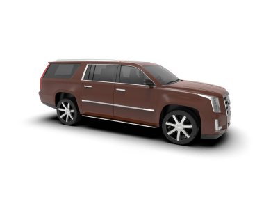 Modern araba beyazda izole edilmiş. 3d oluşturma