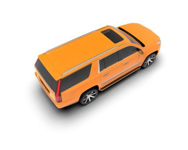 turuncu iş arabası beyazda izole edildi