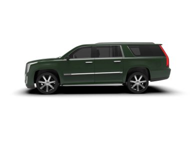 yeşil lüks araba beyaz arka planda izole