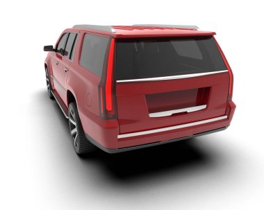 beyaz arka planda kırmızı modern araba