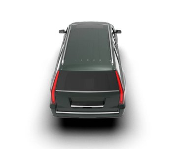 Kırmızı modern araba beyaz arka planda izole edilmiş. 3d oluşturma.