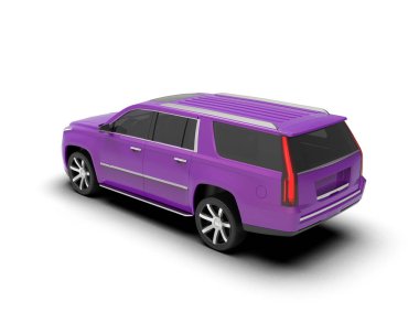 modern pembe araba beyazda izole edilmiş.